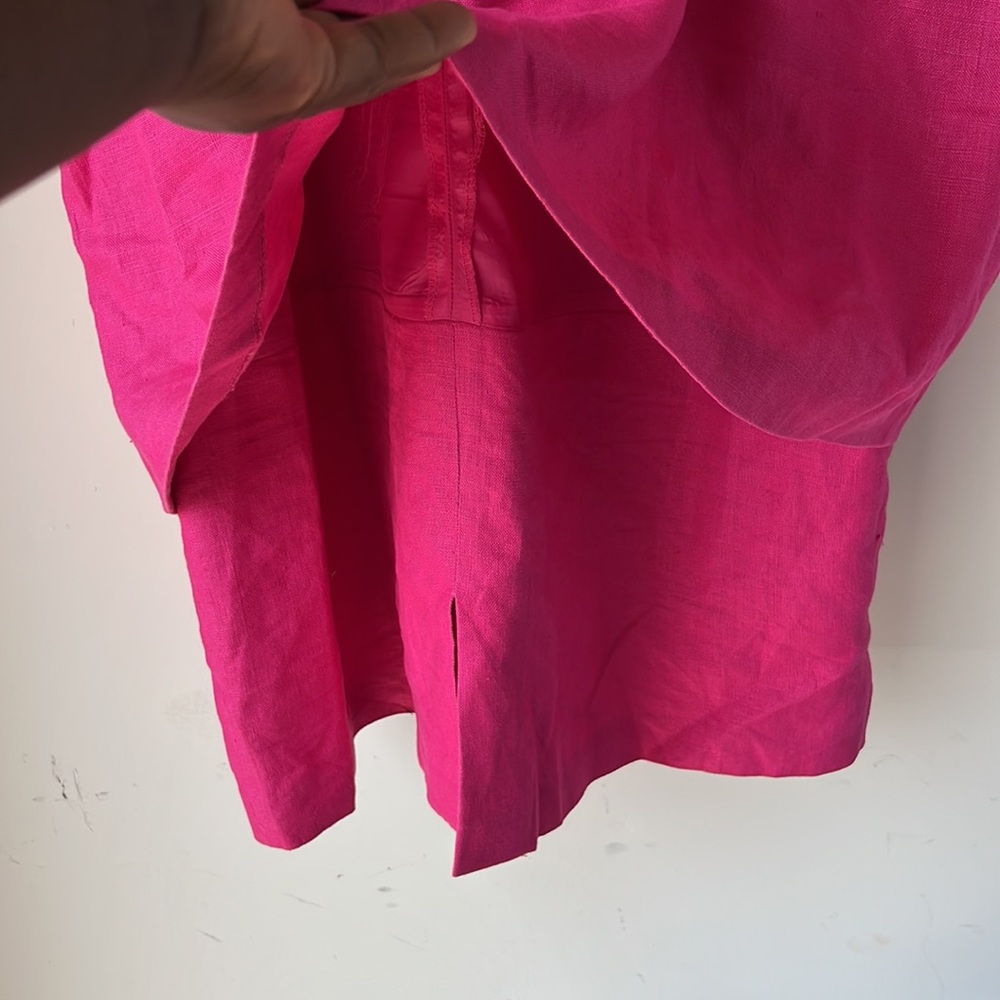 Plaza South 100% Linen pink Dress Size 24W Petite - Picture 13 of 15